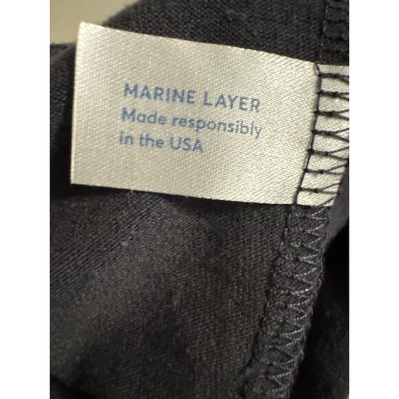 Marine Layer Respun Graphic Classic Crew in Faded Black S - Picture 6 of 8